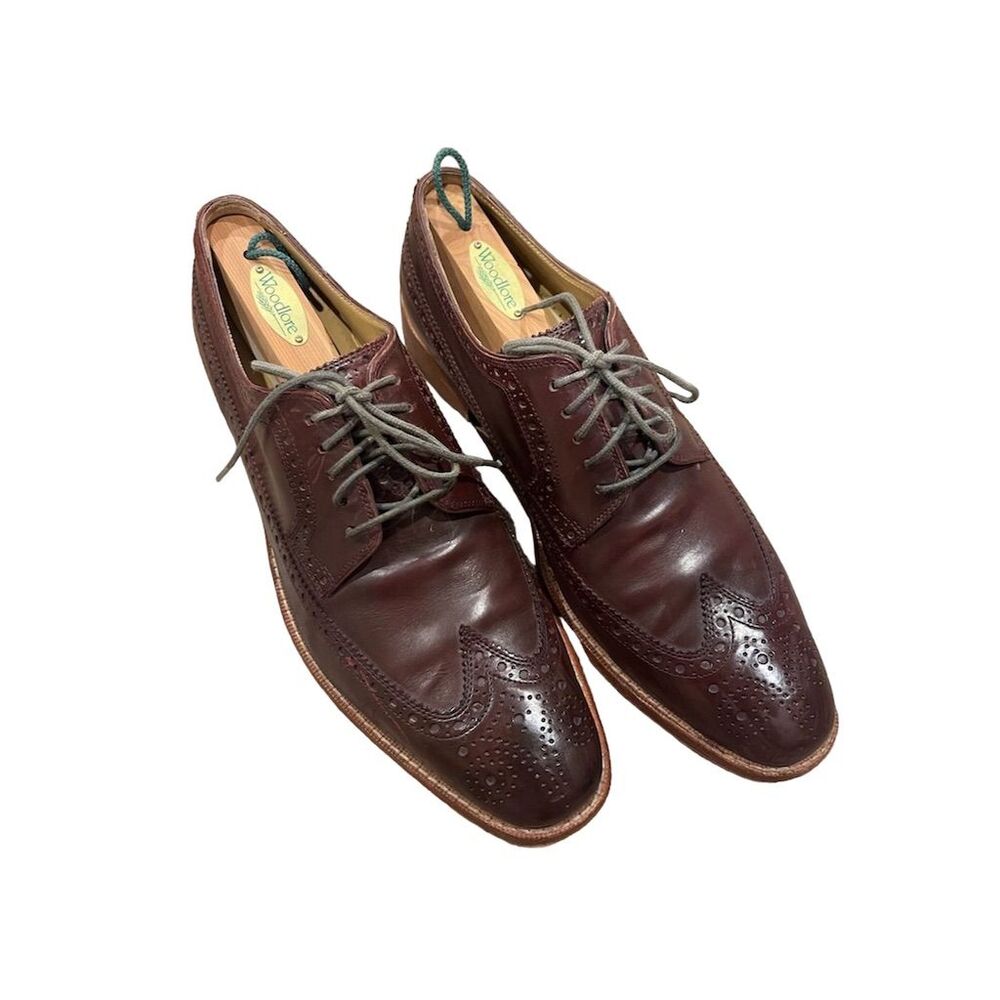 Cole Haan Men's Brown Leather Wingtip Oxford Dress Shoes Size 9.5